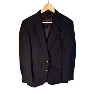 Vtg ANDHURST Navy Blazer Jacket With Classic Gold Buttons Size 36R